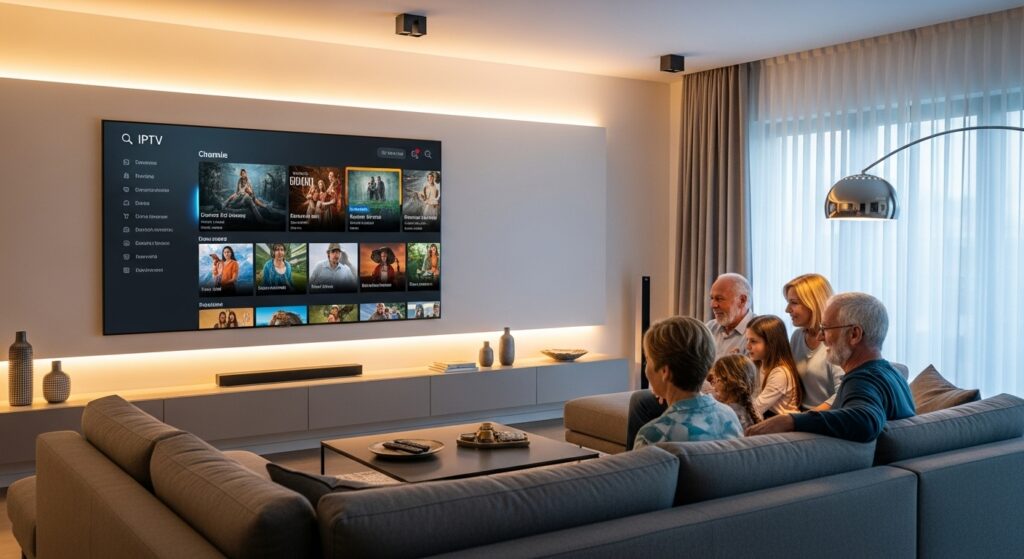 what is iptv tv smart tv setup showing live streaming channels